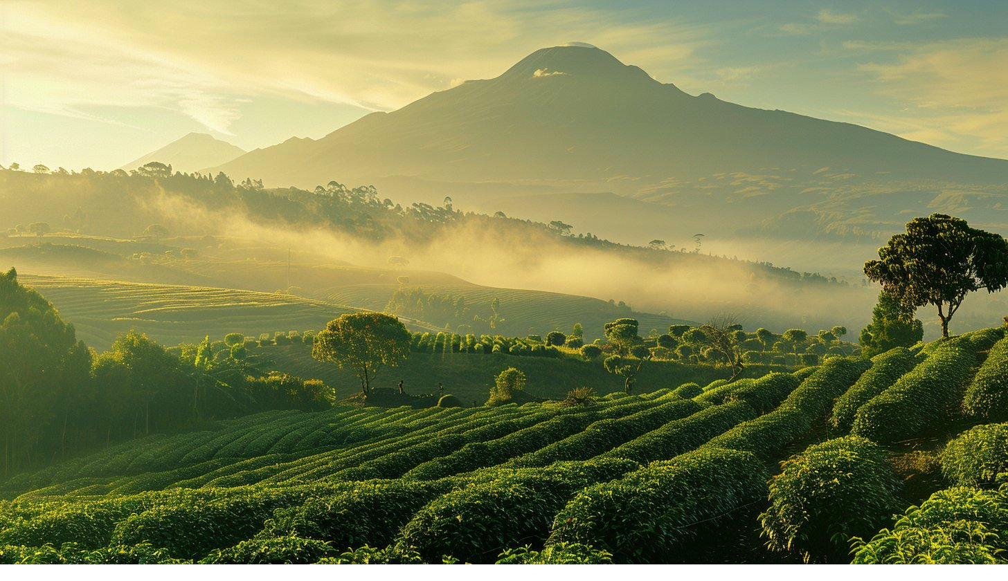 Mount Kilimanjaro coffee farm slopes Tanzania arabica