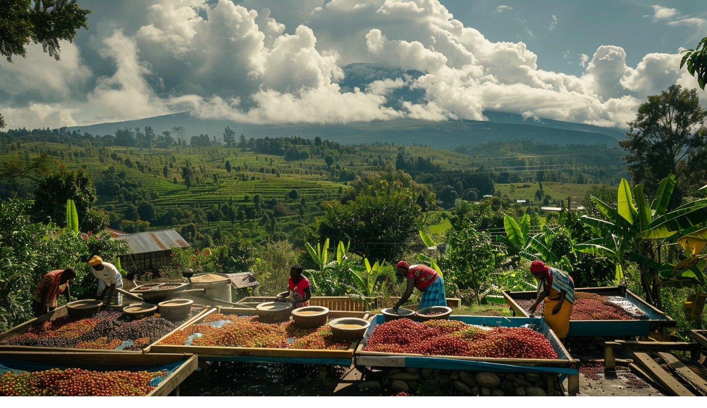 Specialty coffee supply chain Tanzania processing