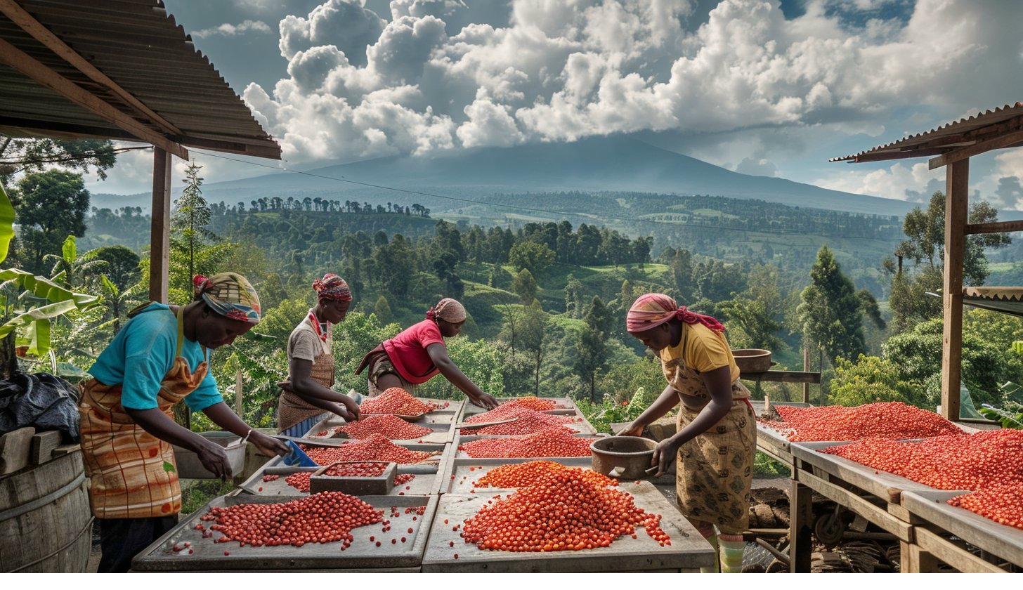Tanzania coffee farm direct trade Kilimanjaro green coffee
